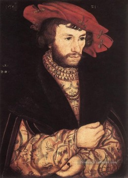  Jeune Tableaux - Portrait d’un jeune homme Renaissance Lucas Cranach l’Ancien